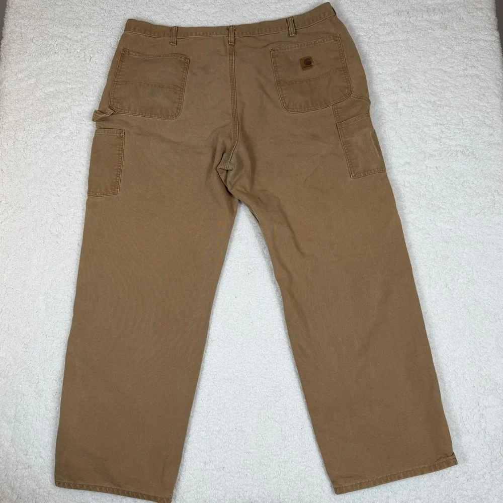 Carhartt Vintage 42x32 Washed Duck Work Dungaree Pants Mens B11 Brown